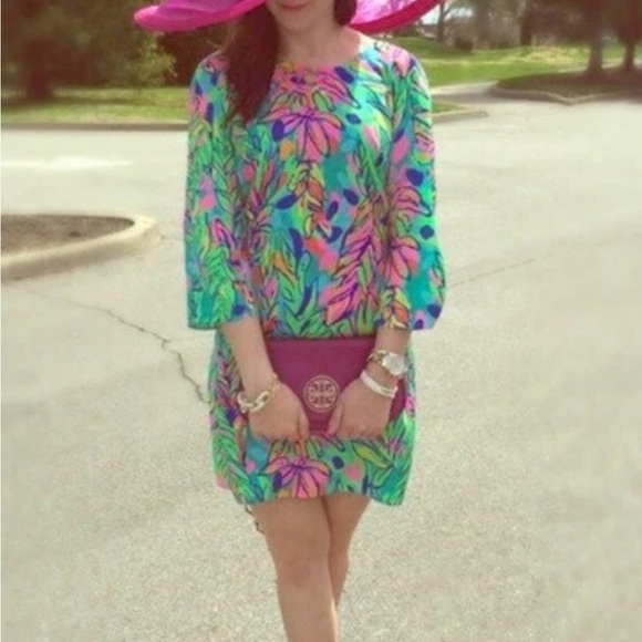Lily Pulitzer Hot Spot Multicolored Shift Dress Size 12 Spring Easter Wedding - Picture 2 of 14